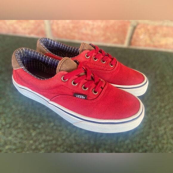 Vans ERA 59 (Cord&Plaid) Red Dahlia Skate Shoes main image 13